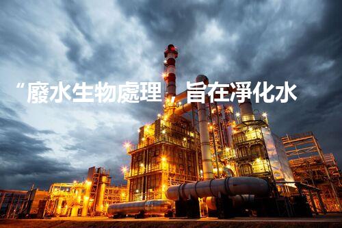“廢水生物處理，旨在凈化水源，守護(hù)碧水藍(lán)天”